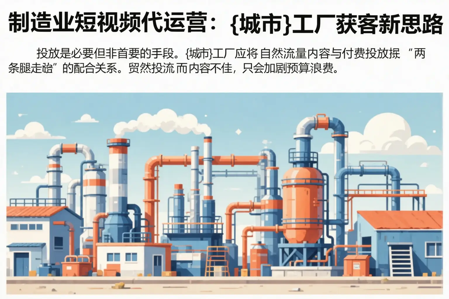 制造业短视频代运营：江山工厂获客新思路
